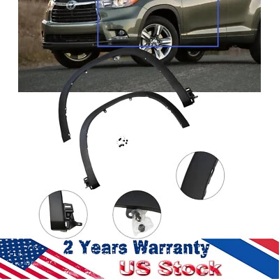 Fender Flares For 2014 2015 2016 2017 Toyota Highlander Front Left & Right Side - Image 1 of 4