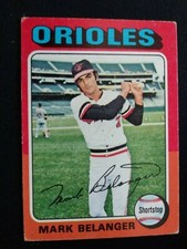 1975 Topps Baseball Card # 74 Mark Belanger - Baltimore Orioles SP