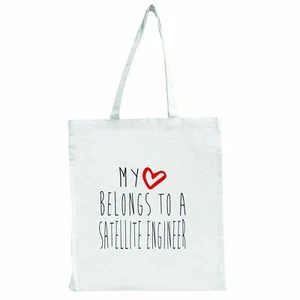 My Heart Belongs à Une Satellite Engineer - Grand Fourre-Tout Shopping Sac - Picture 1 of 1