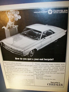 1966 Chrysler Newport large-size mag car ad-"How do you spot a yearend bargain?" - Picture 1 of 1