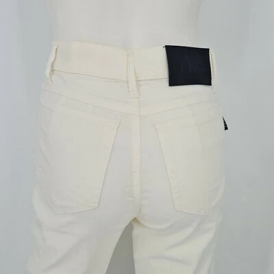 Pantalones vaqueros Fendi vintage para mujer de pierna recta talla italiana 42 marfil Foto 1 de 4