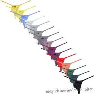 Men Ice Silk String Thong Grape Smugglers Contoured Pouch Underwear Narrow Waist - Picture 1 of 54