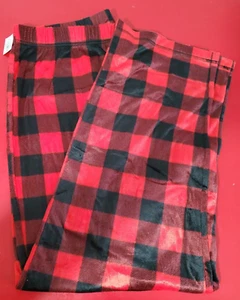 Sleep Chic ~ Women's Red & Black Buffalo Plaid Pajama Bottoms Sleep Pants XL - Picture 1 of 3