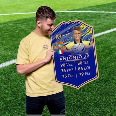 Cornice Card FUT personalizzata squadra calcio Italia 20x30 plex FIFA 24 regalo