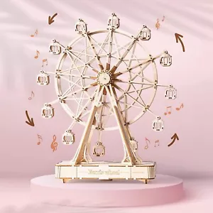 ROKR 3D Wooden Wotatable Ferris Wheel Model Puzzle Game Toys for Children Gifts - Picture 1 of 12