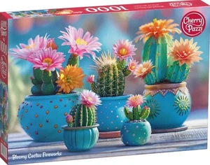 Cherry Pazzi Jigsaw Puzzle 1000 Pieces Bloomy Cactus Fireworks - Picture 1 of 2