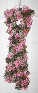 New Handmade Knitted Ruffled Tube Spring Bouquet Woman's Fashion Scarf - Picture 1 of 3