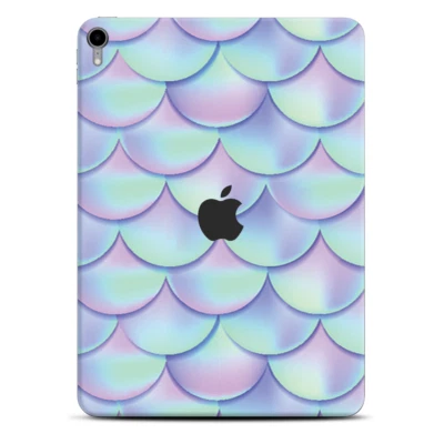 Calcomanía envolvente Skins para Apple iPad Pro 11 2018 sirena escalas azul rosa Foto 1 de 3
