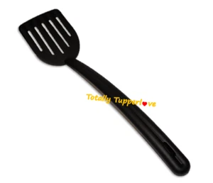 1 Tupperware E-Series Slotted Spatula 15" Long Kitchen Serving Utensil Black NEW - Picture 1 of 1