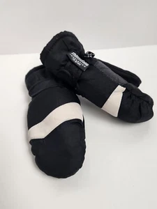 Mittens Black with White Stripe Thinsulate Insulation 70 Gram Little Boys Size S - Picture 1 of 6