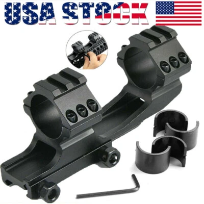 AUSMARTS_STORE One Piece Offset Cantilever Scope Mount 1 inch/30mm Dual Ring for Picatinny Rail