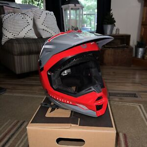 Fly Racing Kinetic Vision Helmet Red/Grey Large