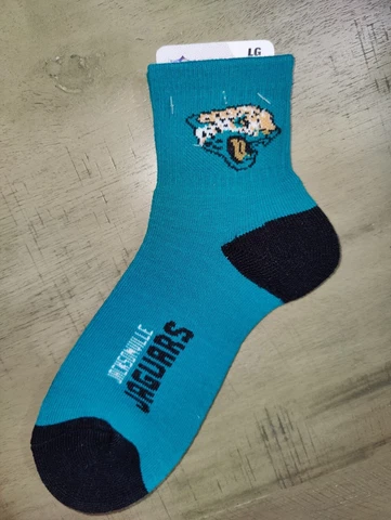 Jacksonville Jaguars Mens Primary Colors NFL Team 1/4 Length Socks Large Cover