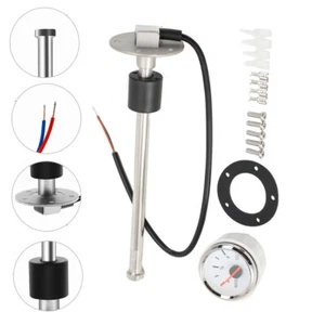 0-190Ohm Boat Fuel Level Sender Sensor with 52mm Fuel Level Gauge Marine Tank - Foto 1 di 12