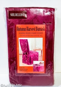 Chair Covers Fall/Holiday Poly/Cotton Burg Damask Tie Back Chair Cover Up To 42" - Picture 1 of 3