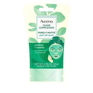 Aveeno Clear Complexion Pure Matte Peel Off Face Mask Alpha Hydroxy Acids - Picture 1 of 8