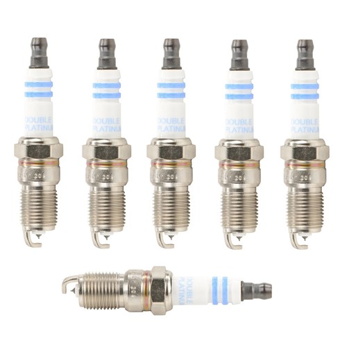 BOSCH 8104 Double Platinum Spark Plugs - 4 Pack OE Fine Wire Replacement Plugs