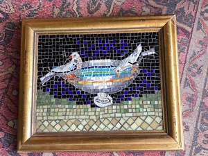 Alte Welt Stil Glas Tessera Mosaik Plinius Tauben / Ravennatauben - Bild 1 von 3