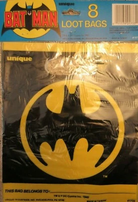 (8) Bolsas de botín de Batman DC Comics 1982 de único nuevo en stock Foto 1 de 4