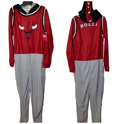 Concepts Sport NBA Chicago Bulls Warm Up Union Bodysuit Fleece One piece Medium Cover