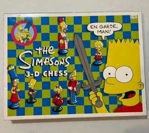 Vintage 1991 The Simpsons 3D Chess Set Complete Board Game Classic - Picture 1 of 6