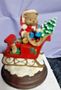  San Francisco Music Box Co. Christmas Jingle Bells Musical Bear Sleigh 1994 - Picture 1 of 5