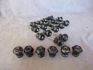 22 Black Glass Cabinet Drawer Pulls Knobs cl - Picture 1 of 8