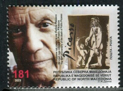 391 - NORTH MACEDONIA 2023 - Pablo Picasso - Painter - MNH - Image 1 of 2