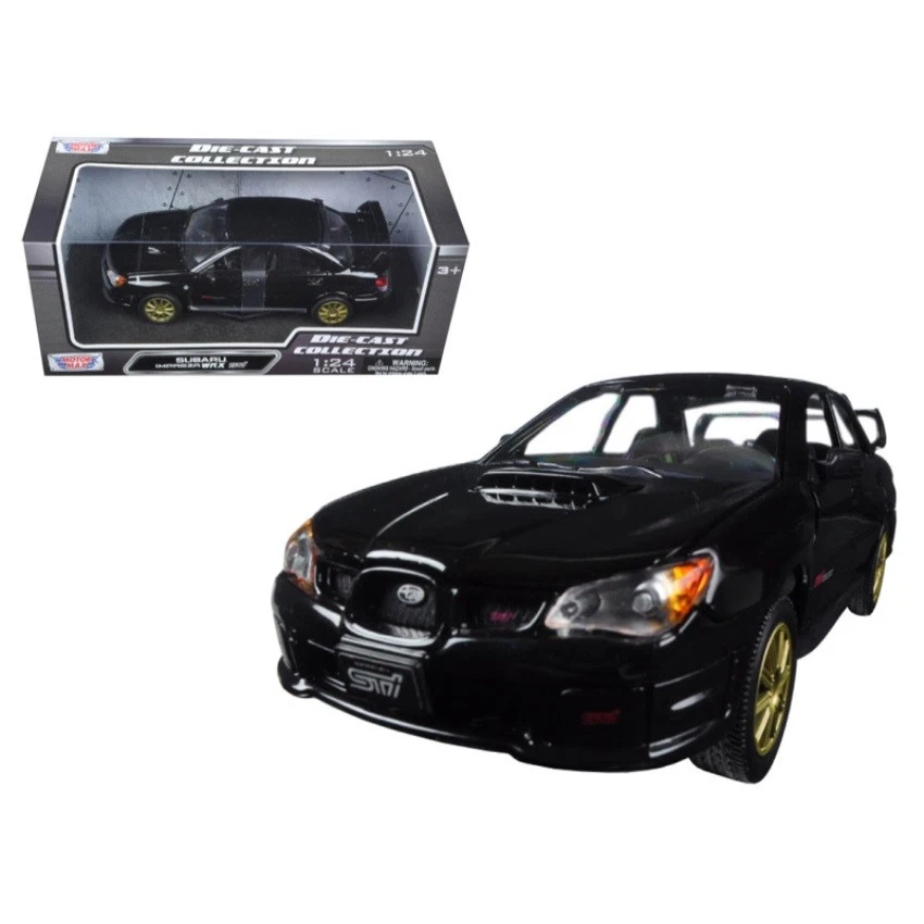 Subaru Impreza WRX STI Black 1/24 Diecast Model Car by MOTORMAX 73330BK