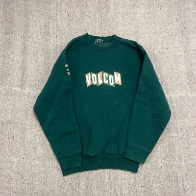 Vintage Volcom Sweatshirt Mens Small Green 1990s USA - Image 1 of 4