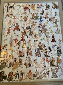 100 Pack Sexy Pin-up Retro Vintage Ladies vinyl stickers decal garage mancave - Picture 1 of 11