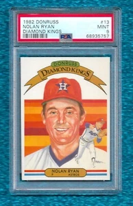1982 DONRUSS #13 NOLAN RYAN PSA 9 MINT DIAMOND KINGS HOF HOUSTON ASTROS ANGELS - Foto 1 di 1