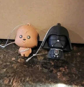 Hallmark Star Wars Chewbacca Darth Vader Miniature Ornaments Set Of 2 - Picture 1 of 3