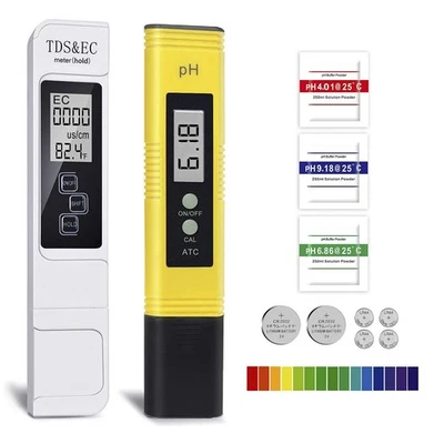 GuDoQi Tester qualità Acqua, TDS PH EC Temperatura 4 in 1 Set, Digitale (l2h) IT - Immagine 1 di 4