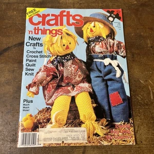 Vintage 1988 Crafts ‘n Things Quilt Cross Stitch Sewing Book Magazine Ragdolls - Picture 1 of 5