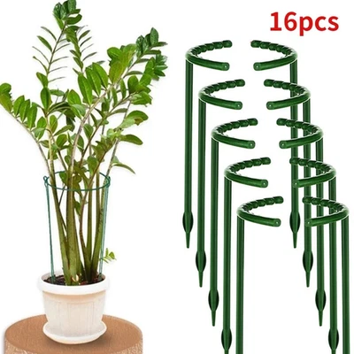 16pcs Plastic Plant Support Clips Rod Holders for Garden & Greenhouse Use - NEW - Image 1 of 4