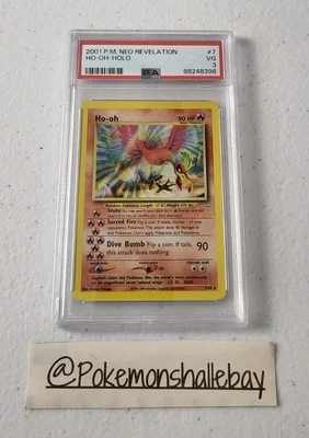 Ho-Oh 7/64 - Neo Revelation *PSA 3 - VG* Holo Rare Pokemon Card - Image 1 of 4
