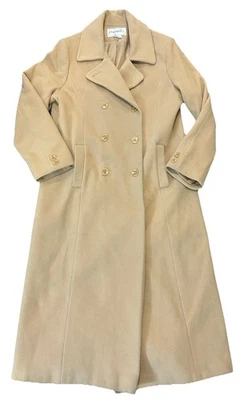 Abrigo Vintage Chadwick’s 100% Lana Talla 14 Doble Pecho Tostado Camel 48” Largo Foto 1 de 4