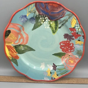 Pioneer Woman Celia Aqua Teal Scalloped 8.75” #2918018 Plate - Picture 1 of 4