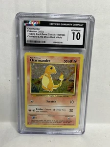 CGC Gem Mint 10 Charmander 001/034 TCG Classic Holo Pokemon Card - Picture 1 of 2