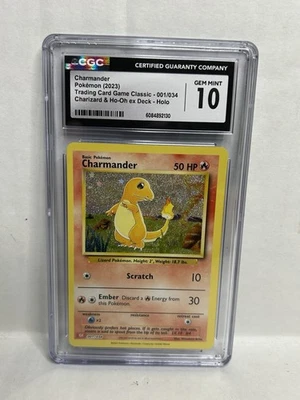 CGC Gem Mint 10 Charmander 001/034 TCG Classic Holo Pokemon Card - Image 1 of 2