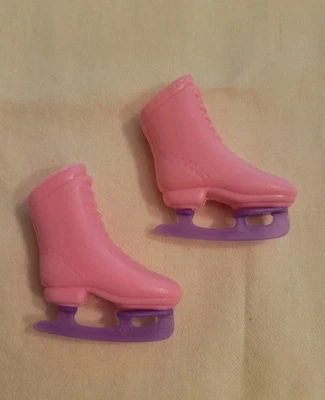 Zapatos Barbie ☆ Artículos Deportivos, Patines de Hielo Rosa y Púrpura Años 90 Foto 1 de 3
