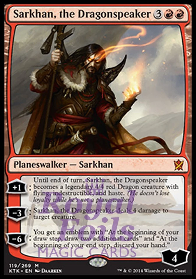 Sarkhan, the Dragonspeaker 1x FOIL MTG KTK Khans of Tarkir Mythic MINT red - Image 1 of 1