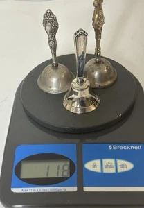 Jugendstil Glocken Konvolut 3 Sterling Silber Griffe signiert Vintage Dinner - Bild 1 von 13