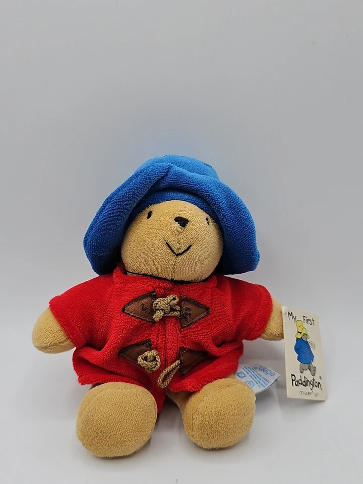 My First Paddington Bear Plush Eden 8" RARE Red Jacket Adorable B38