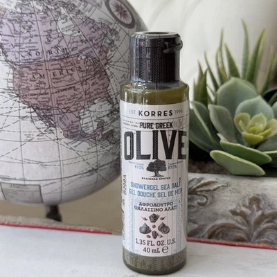 Korres Pure Greek Olive ShowerGel Sea Salt 40 ml – Travel Body Wash – | NEW - Image 1 of 4