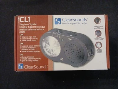 Clear Sounds Telephone Phone Signaler Ring Amplified +95 Db Strobe CL1 Flasher Foto 1 de 4