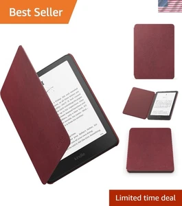 Luxury Leather Kindle Protection - Lightweight, Ruby Cover with Magnetic Closure - Picture 1 of 8