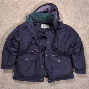 Triple FAT Goose VTG Parka Jacket Men's Size M Purple Down Puffer *See Desc* - Picture 1 of 21