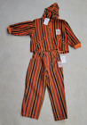 Vtg Baby Guess Striped Aop Sz 7Y Toddler 2 Piece Set Jacket Denim Pants Usa Euc